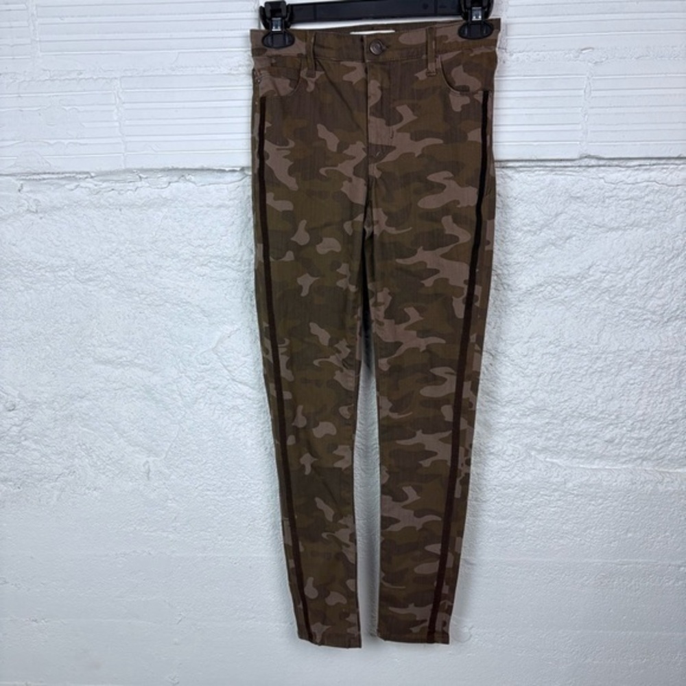 NWOT SKINNY GIRL army Camouflage striped Broadway high-rise Skinny Pants SZ 24